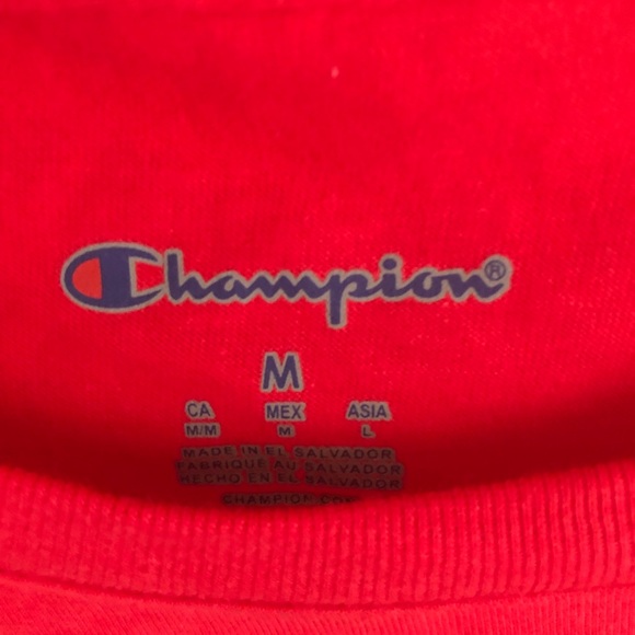 CHAMPION MEN’S T-SHIRT/ RED/ MEDIUM. NWT - Picture 3 of 7